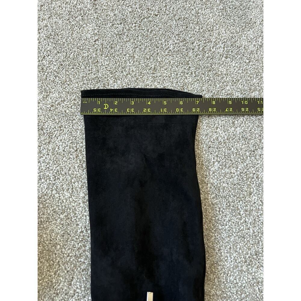 Jewel Badgley Mischka Black Stretch Over-the-Knee Block Heel Boots 8 Holiday - Picture 6 of 7